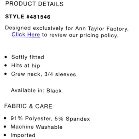 Ann Taylor Women’s Shimmer Twist Top Metallic XS - Picture 6 of 6